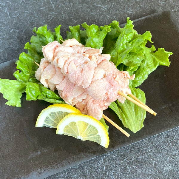 大山どり生皮串 5本(未加熱品)